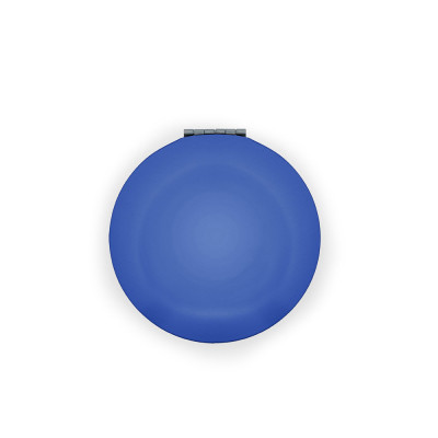 KAYLA. Double-sided round aluminum mirror with magnetic closure